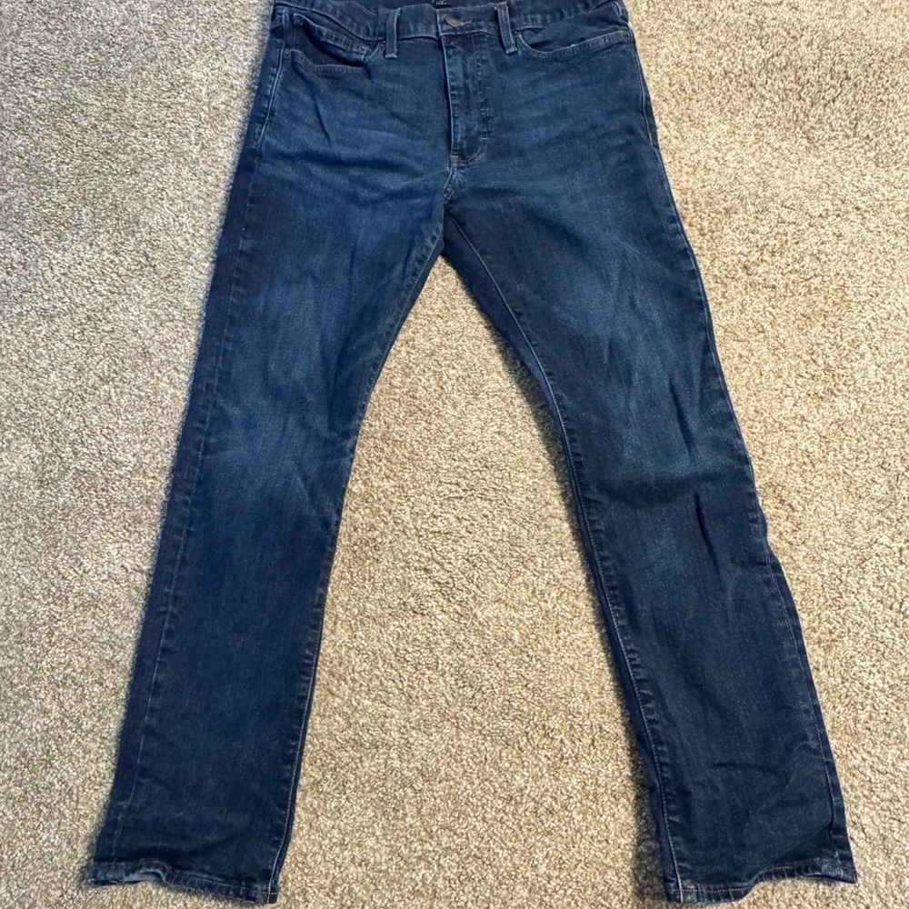 J. Crew Flex Men's Dark Blue Straight Jeans 30”